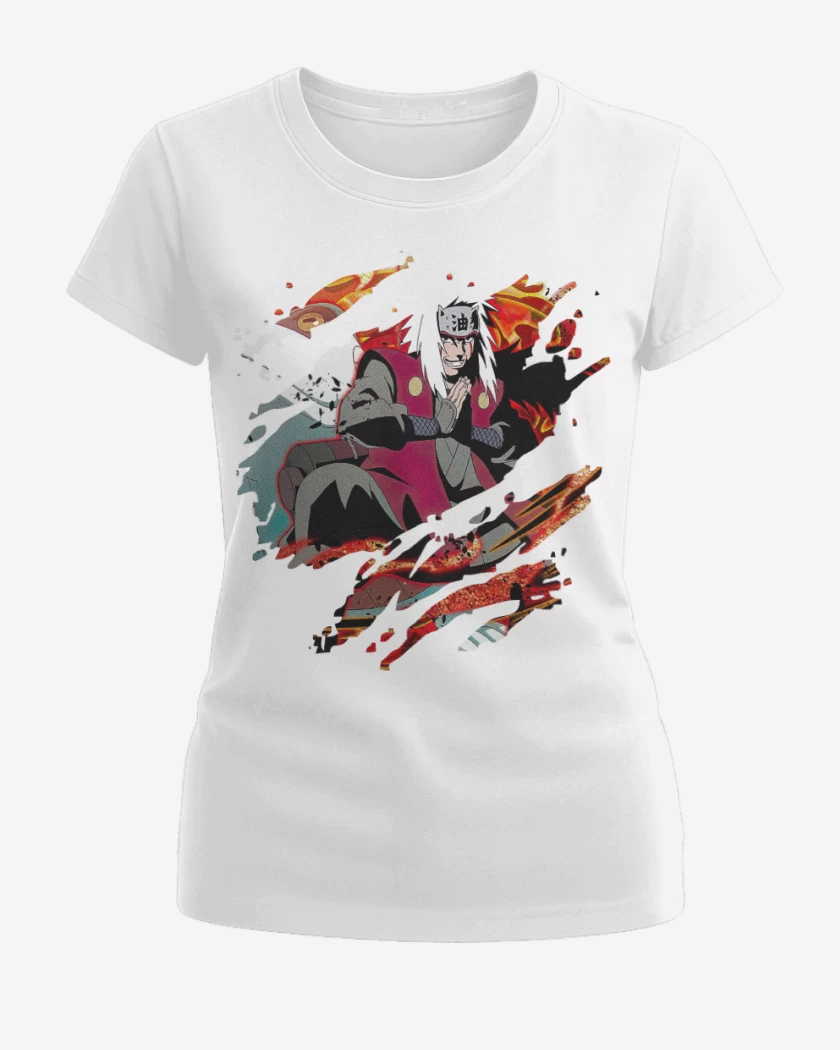 Polera de Mujer Blanco de Jiraiya