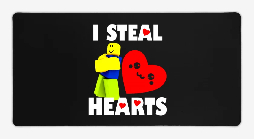 Mouse pad Gamer Negro de I steal hearts