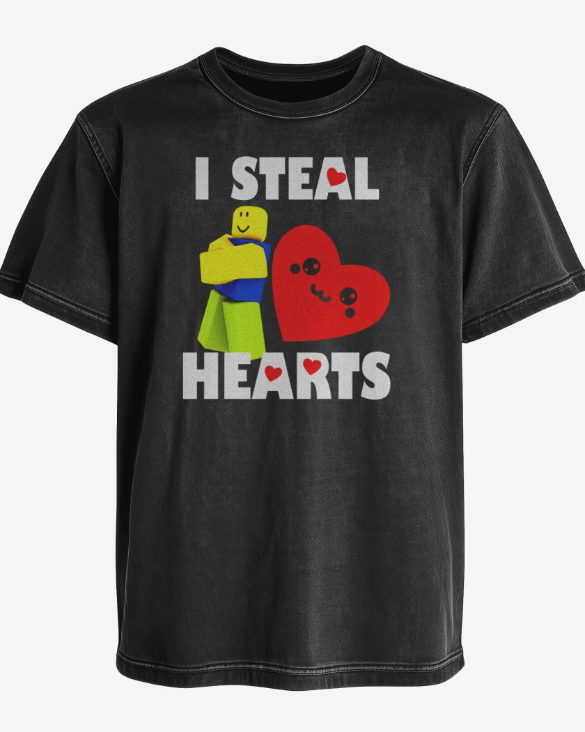 Polera desgastada Negro de I steal hearts