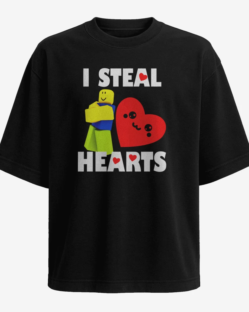 Polera Oversize Negro de I steal hearts