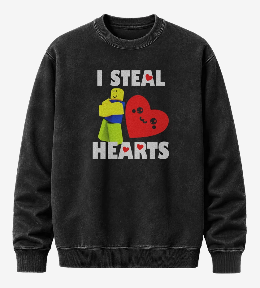 Poleron Polo Acid Wash Negro de I steal hearts