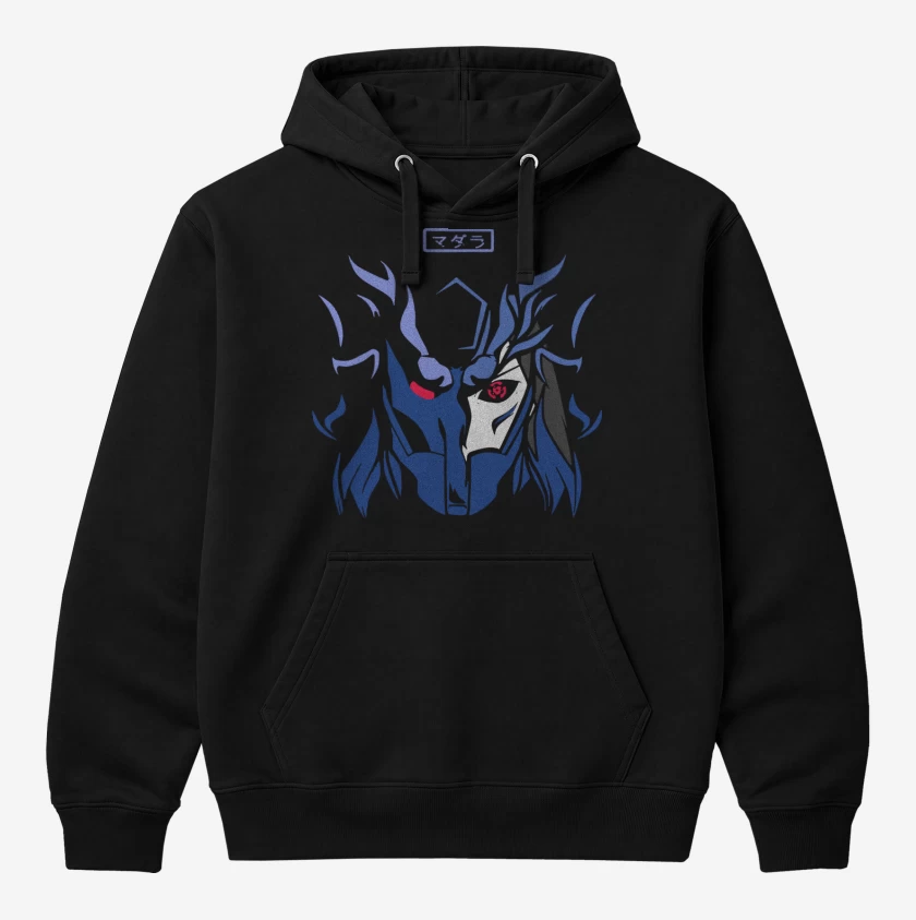 Polerón Canguro Negro de Susanoo Madara Uchiha