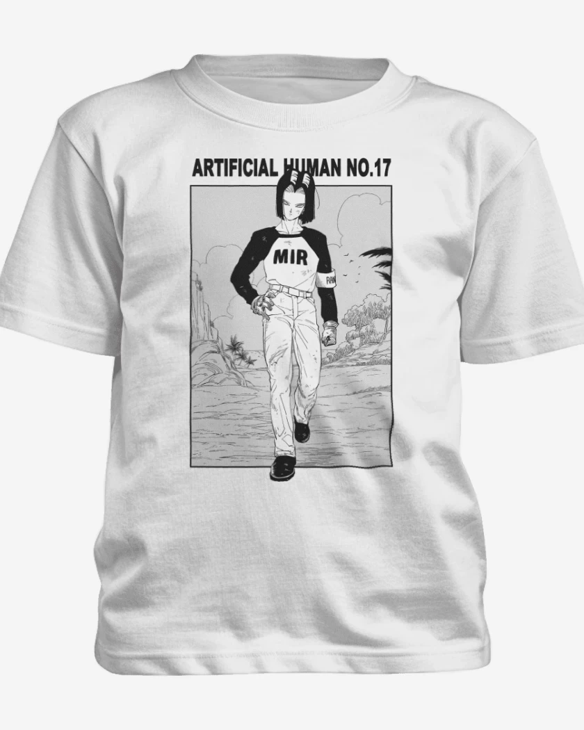 Polera de niño Blanco de Androide N°17