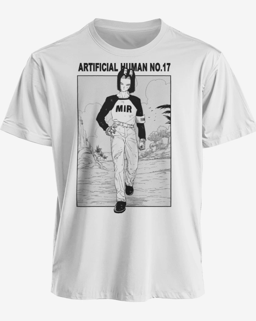 Polera premium Blanco de Androide N°17