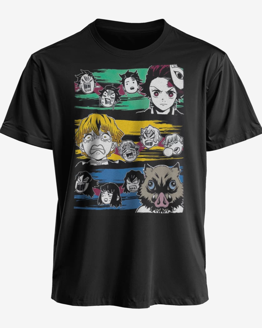Polera premium Negro de Demon Slayer 4