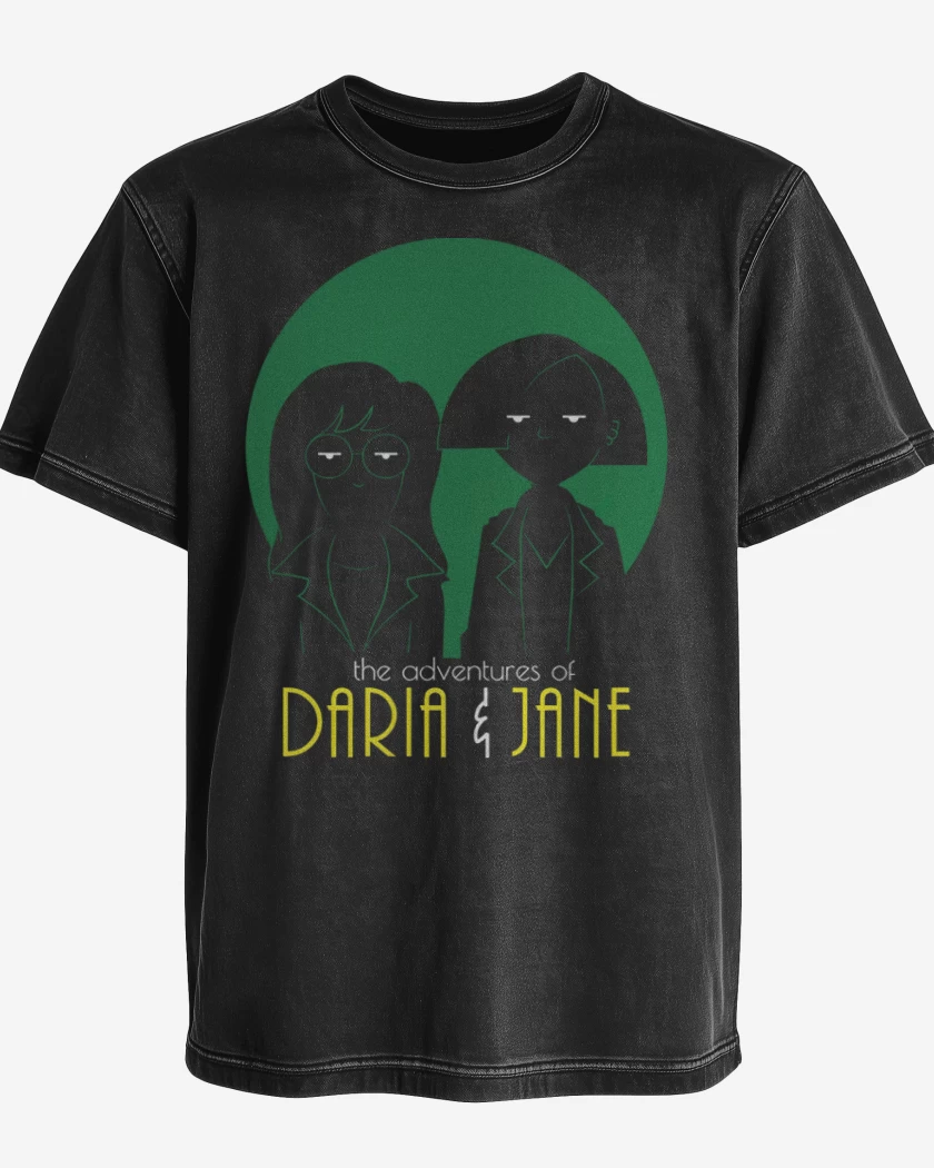 Polera desgastada Negro de Dariavision