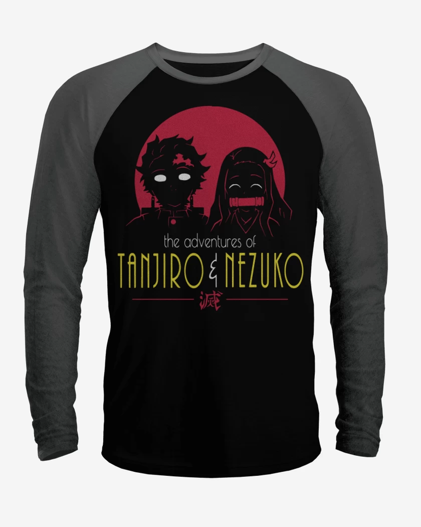 Polera Raglan Negro / Negro Heather de DemonVision