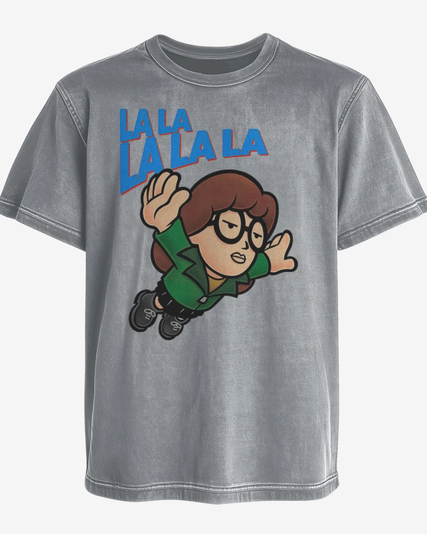 Polera desgastada Gris Melange de Super Daria Bross