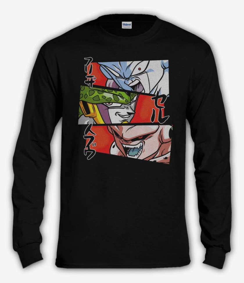 Polera manga larga Dragon Ball Z Villanos