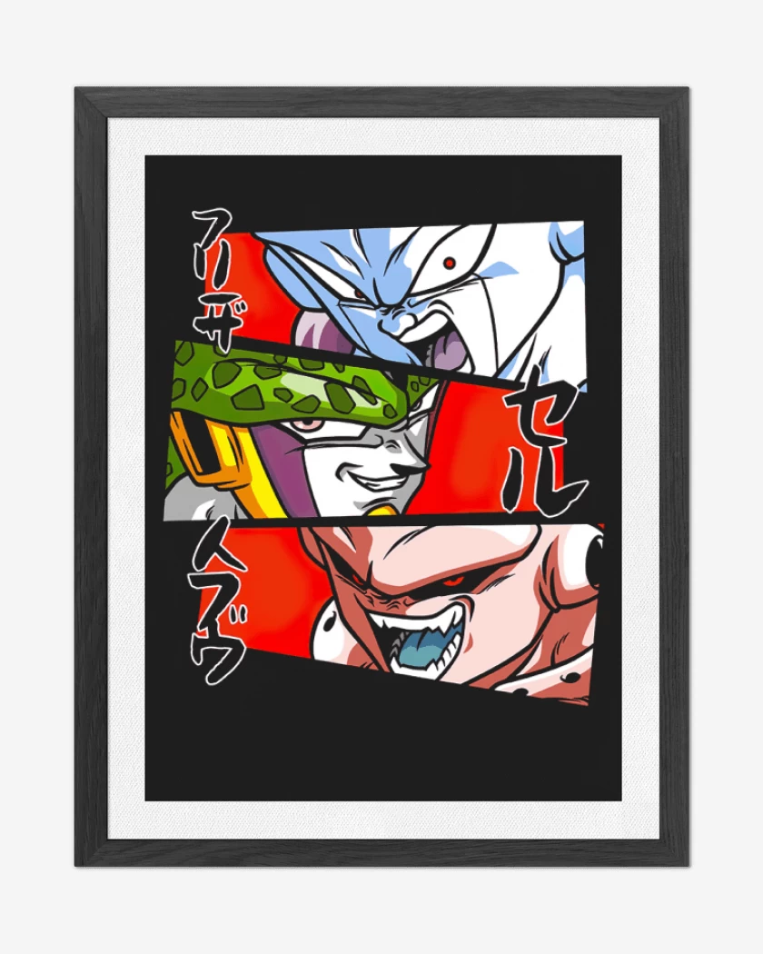 Cuadro decorativo Dragon Ball Z Villanos