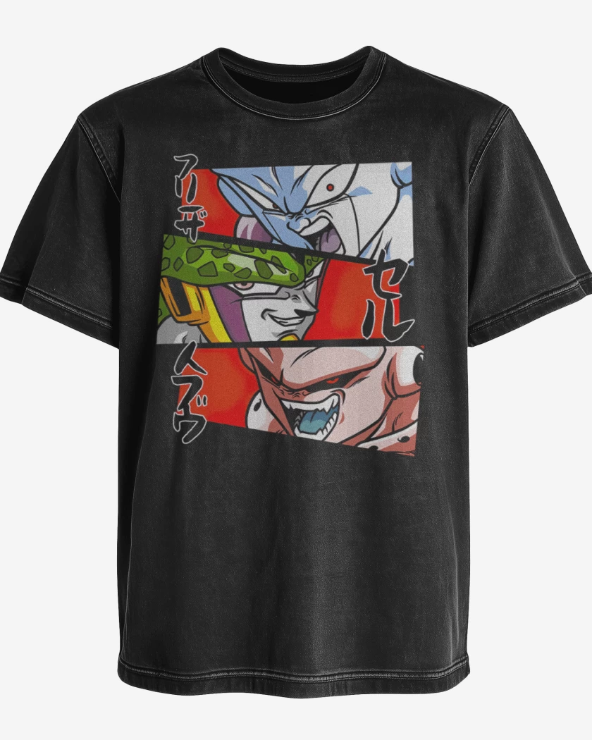 Polera desgastada Dragon Ball Z Villanos