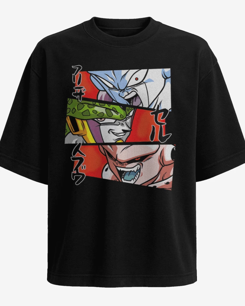 Polera Oversize Dragon Ball Z Villanos