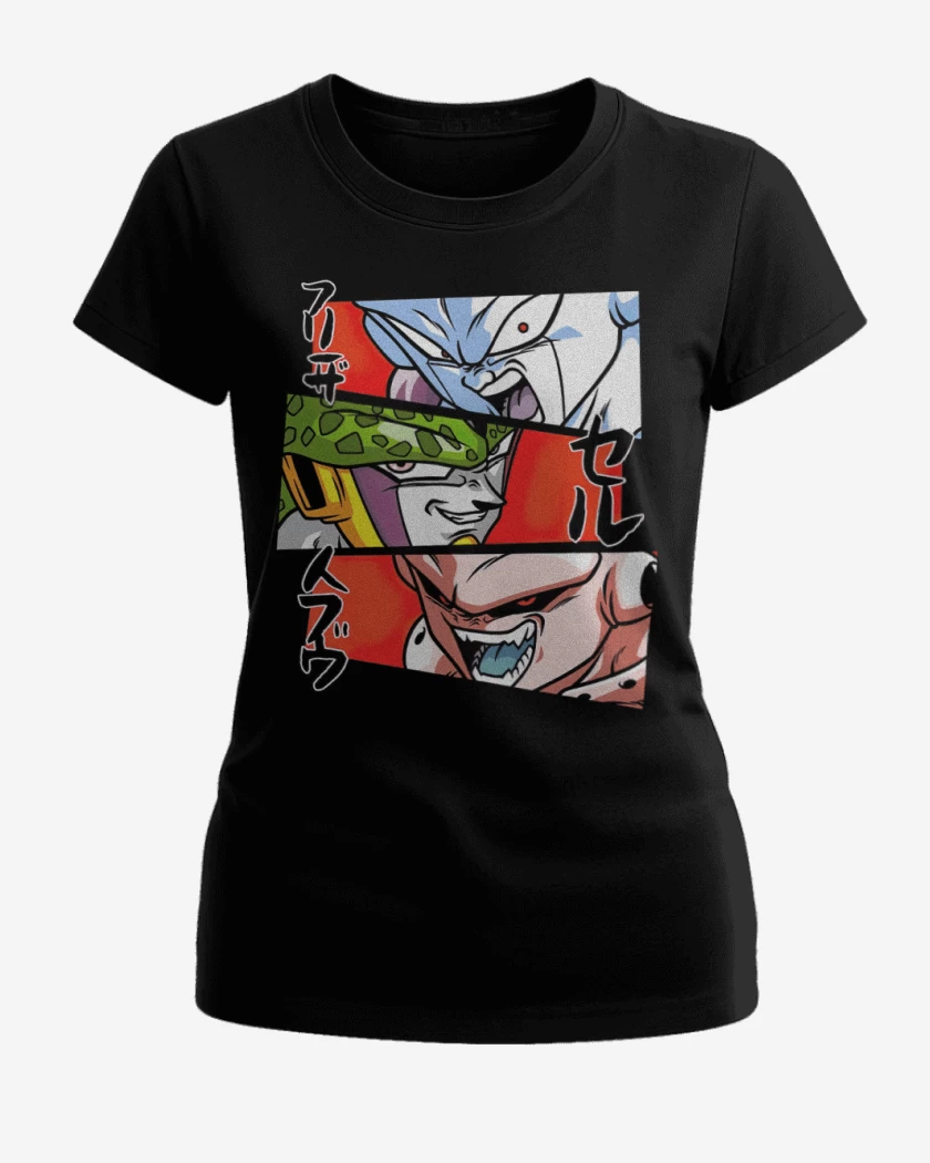 Polera de Mujer Dragon Ball Z Villanos