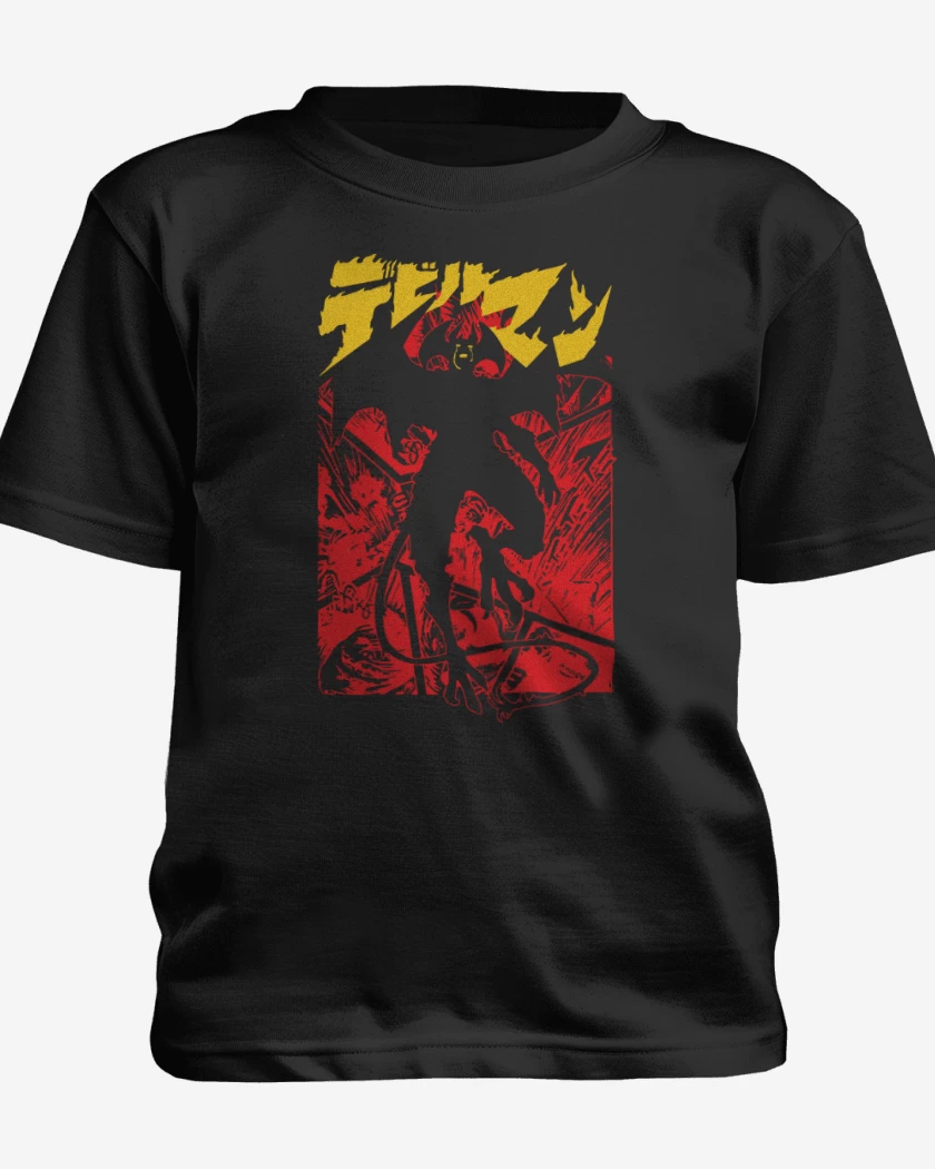 Polera de niño Negro de Devilman Crybaby