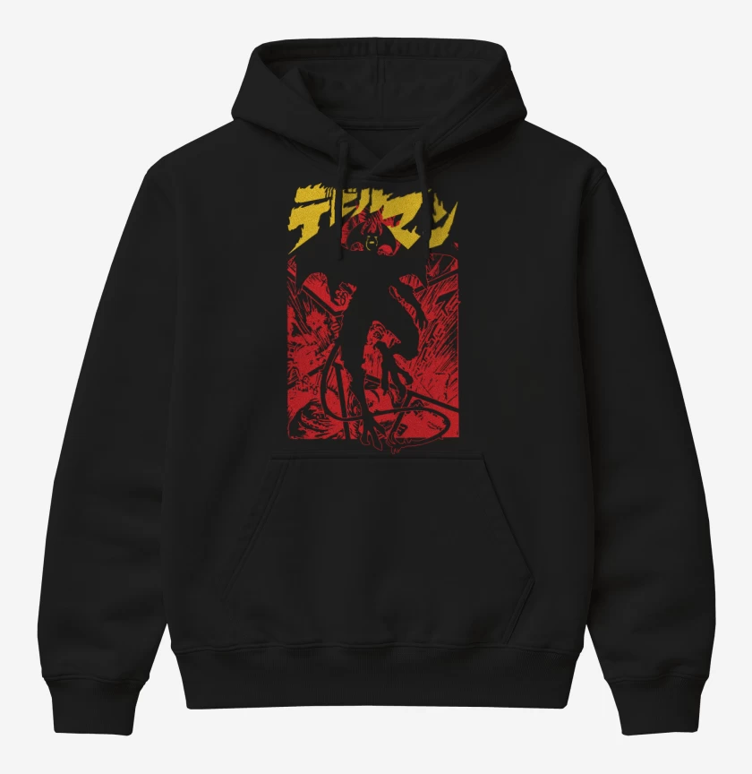Poleron Canguro básico Negro de Devilman Crybaby