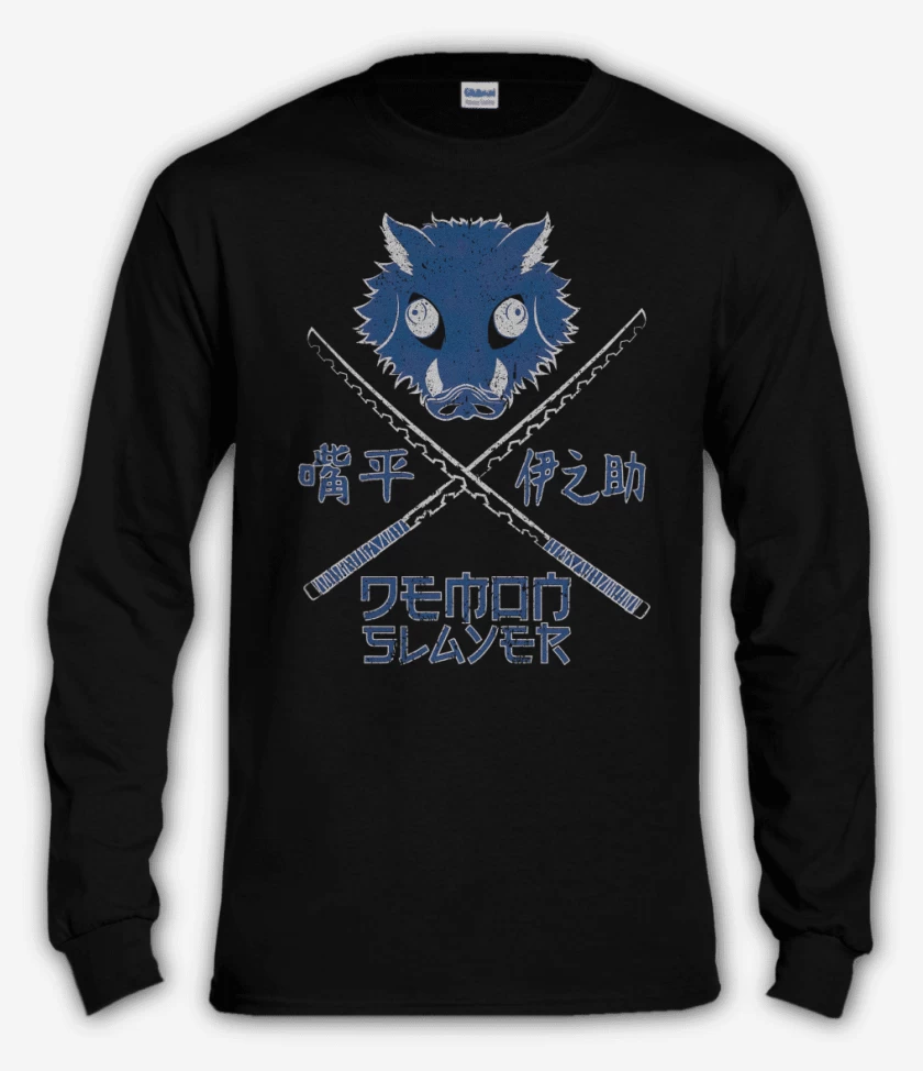 Polera manga larga Negro de Inosuke