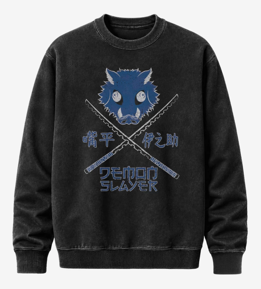 Poleron Polo Acid Wash Negro de Inosuke