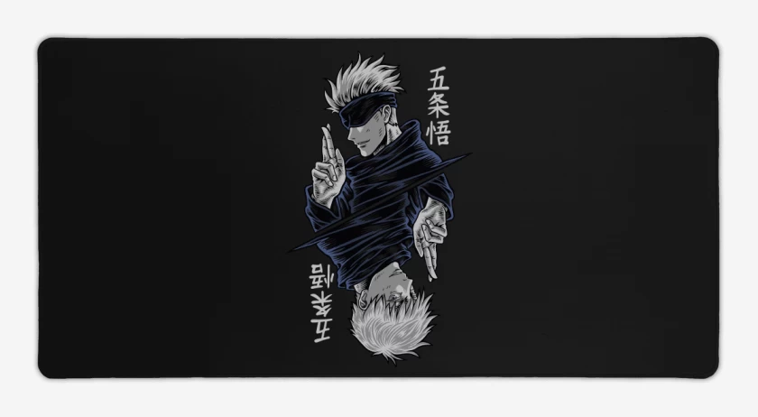 Mouse pad Gamer Negro de Satoru Gojo 