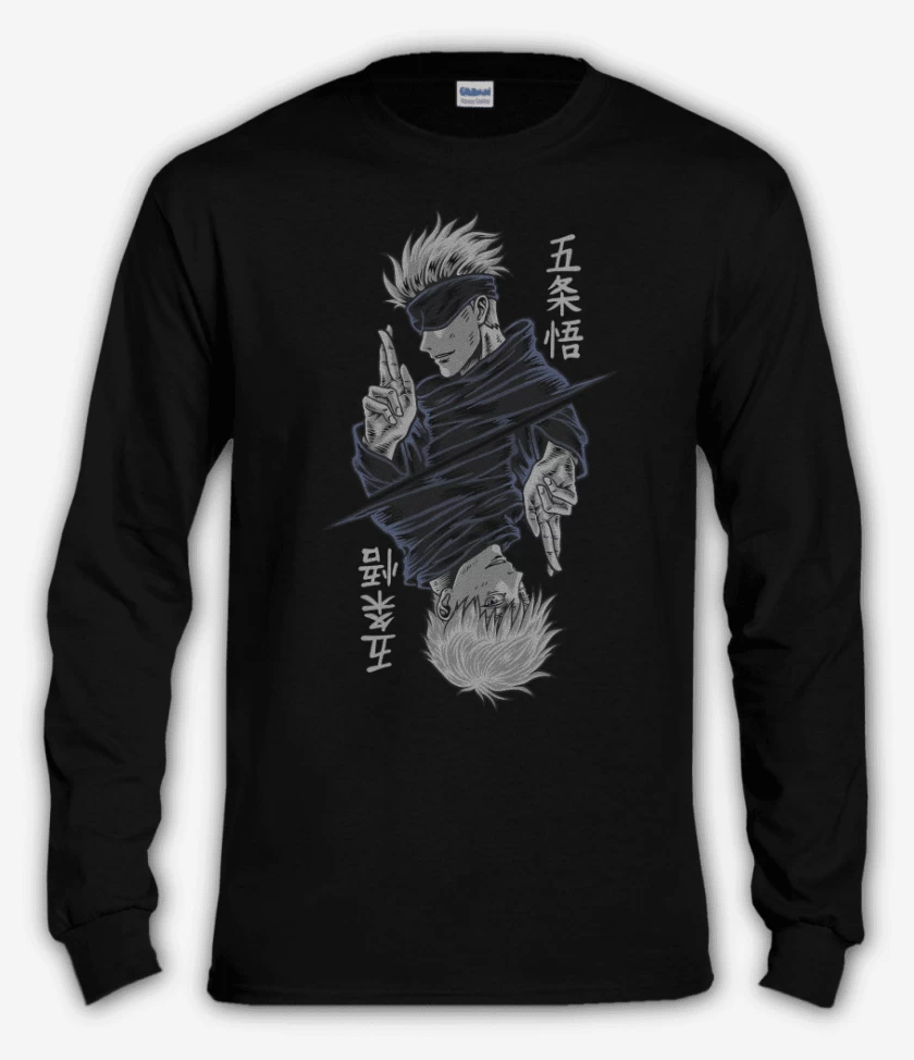 Polera manga larga Negro de Satoru Gojo 