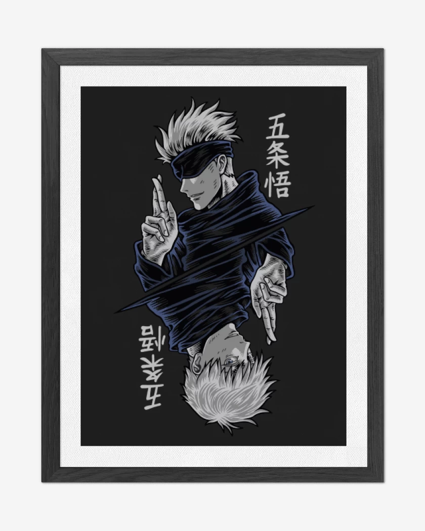 Cuadro decorativo Negro de Satoru Gojo 