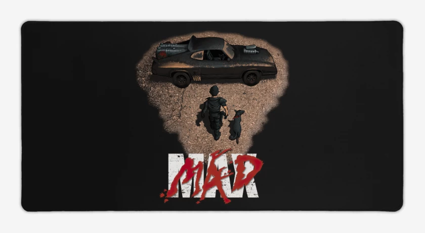 Mouse pad Gamer Negro de Mad Max Akira