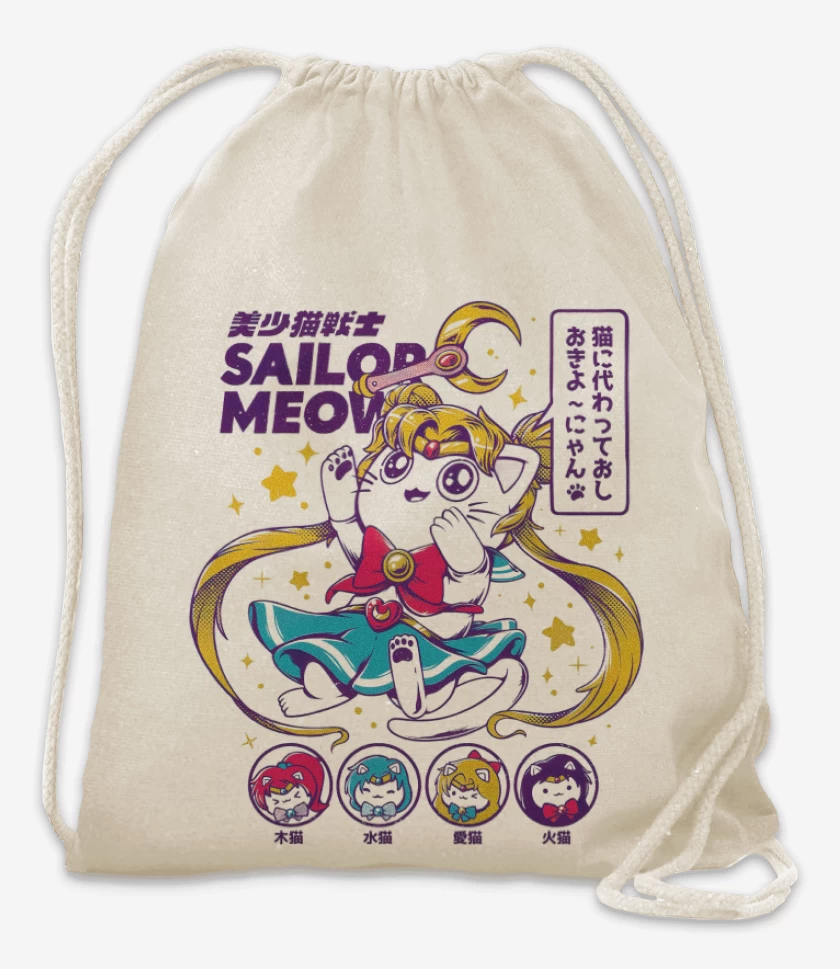 Mochila Blanco de Sailor Meow