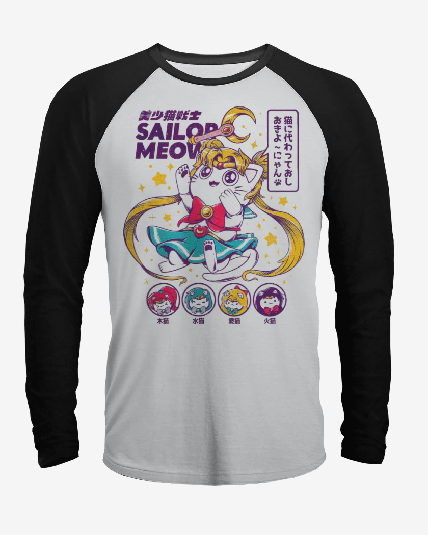 Polera Raglan Sailor Meow