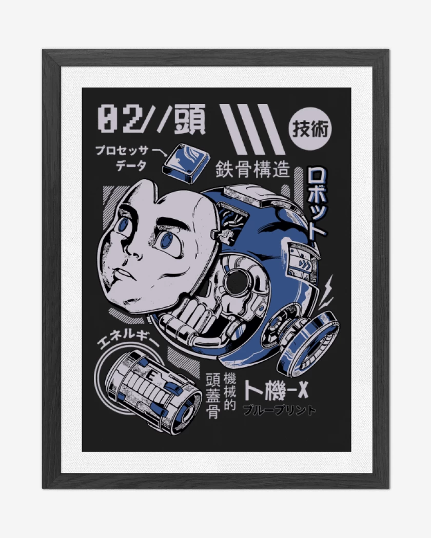 Cuadro decorativo Negro de Megaman Desarmado