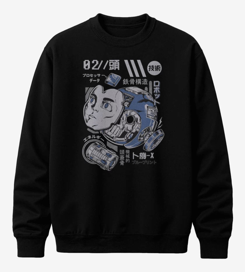 Poleron polo Negro de Megaman Desarmado