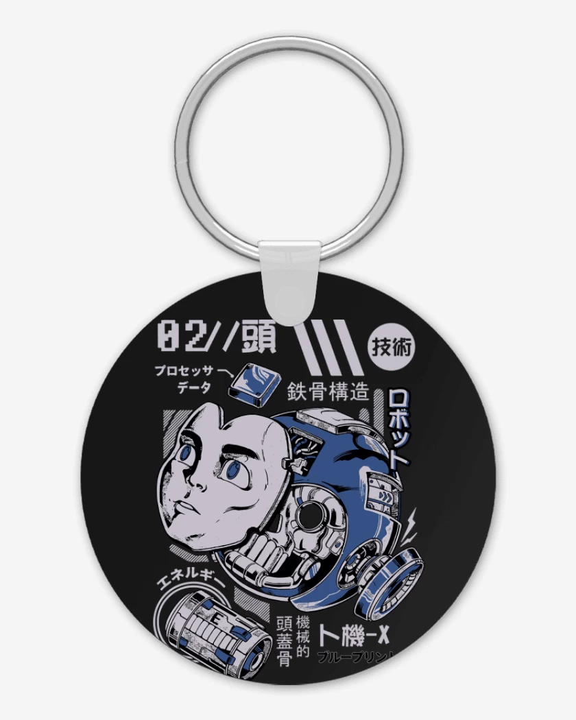 Llavero Negro de Megaman Desarmado
