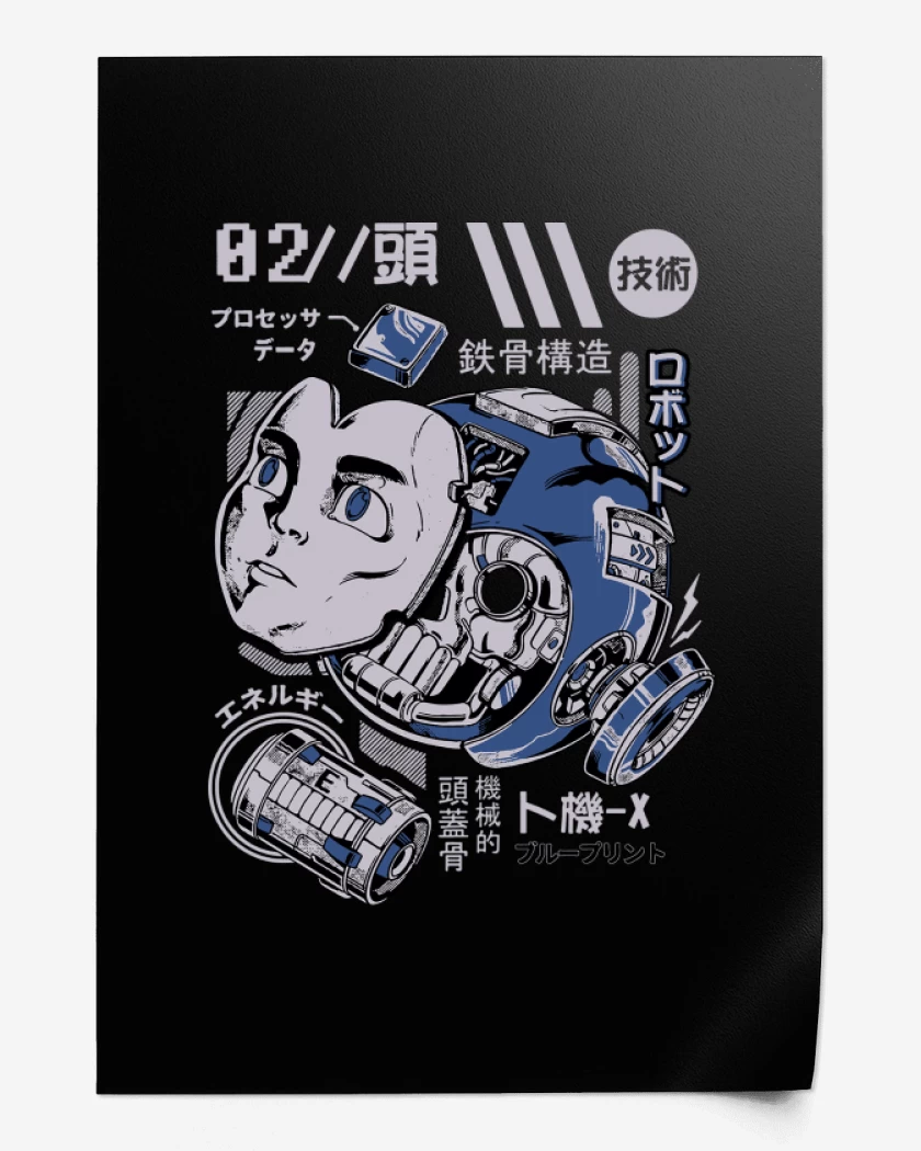 Print Negro de Megaman Desarmado