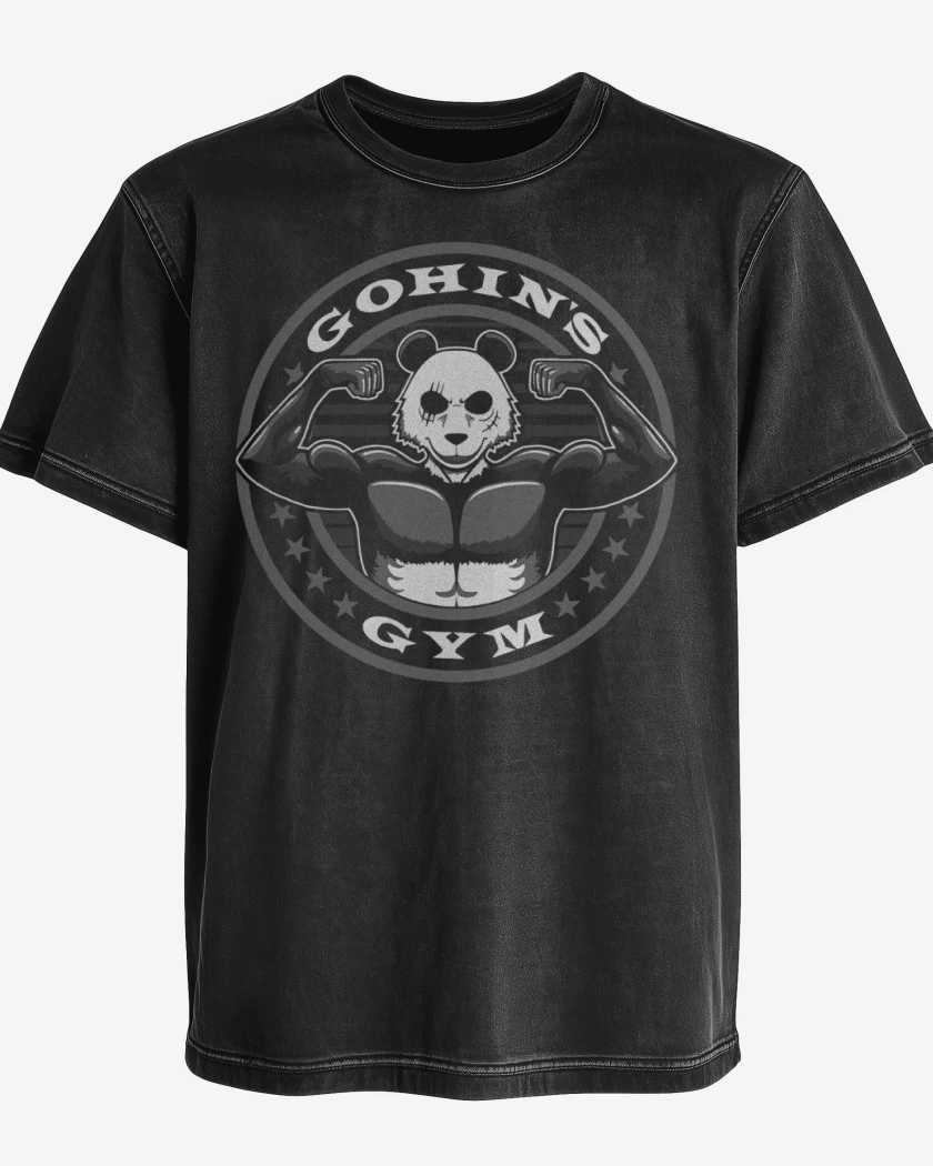 Polera desgastada Negro de Gohins Gym