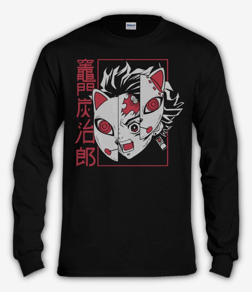 Polera manga larga Negro de Tanjiro