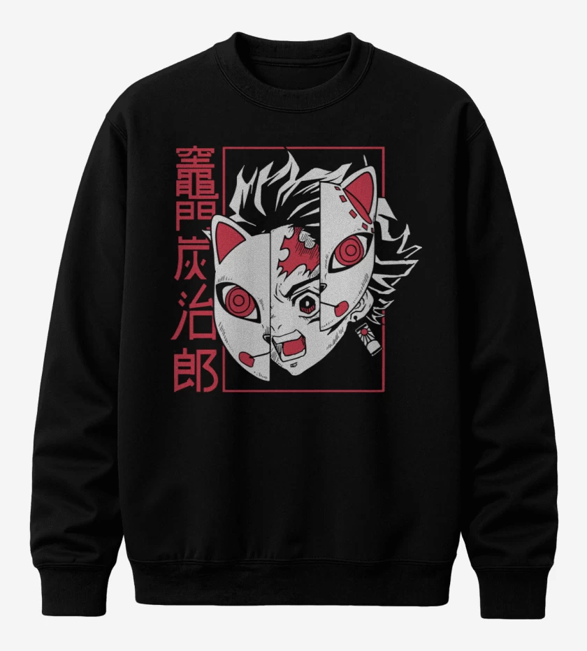Poleron polo Negro de Tanjiro