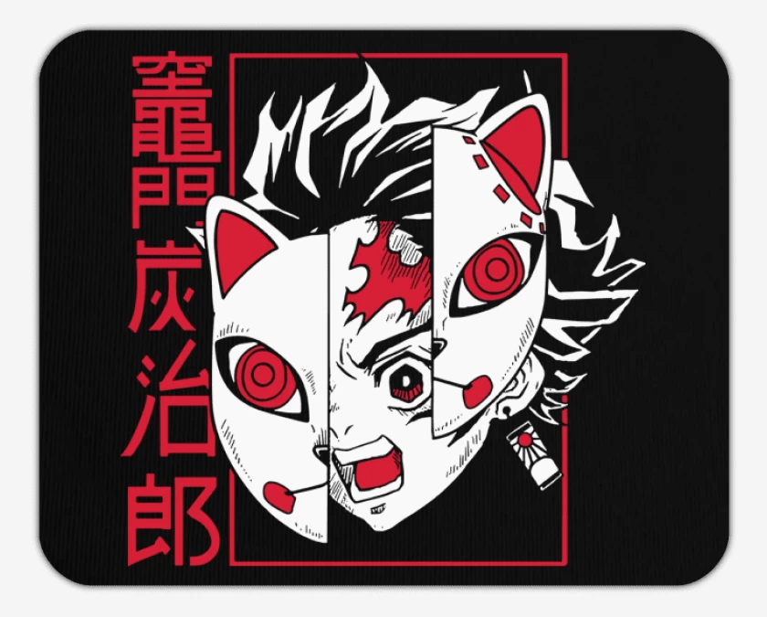Mousepad Negro de Tanjiro