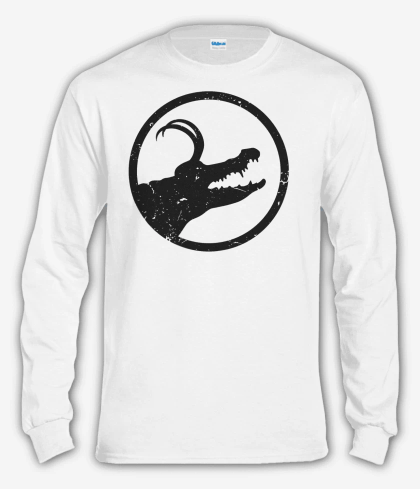 Polera manga larga Blanco de Loki cocodrilo
