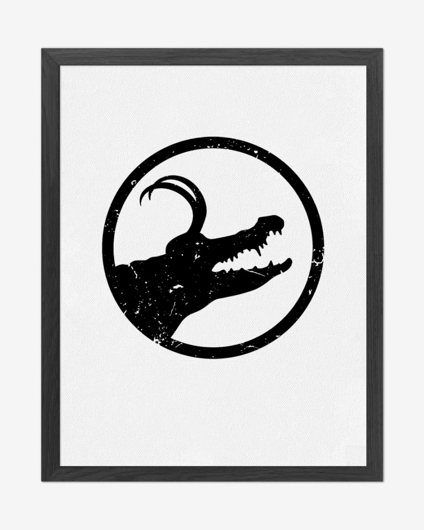 Cuadro decorativo Blanco de Loki cocodrilo