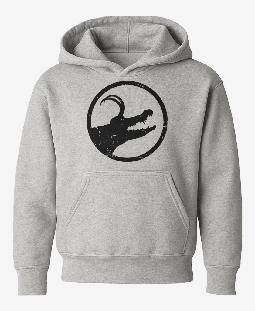 Poleron de niño Gris Melange de Loki cocodrilo
