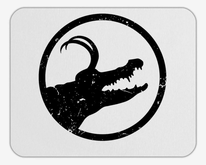 Mousepad Blanco de Loki cocodrilo