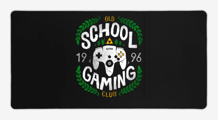 Mouse pad Gamer Negro de Old School gaming