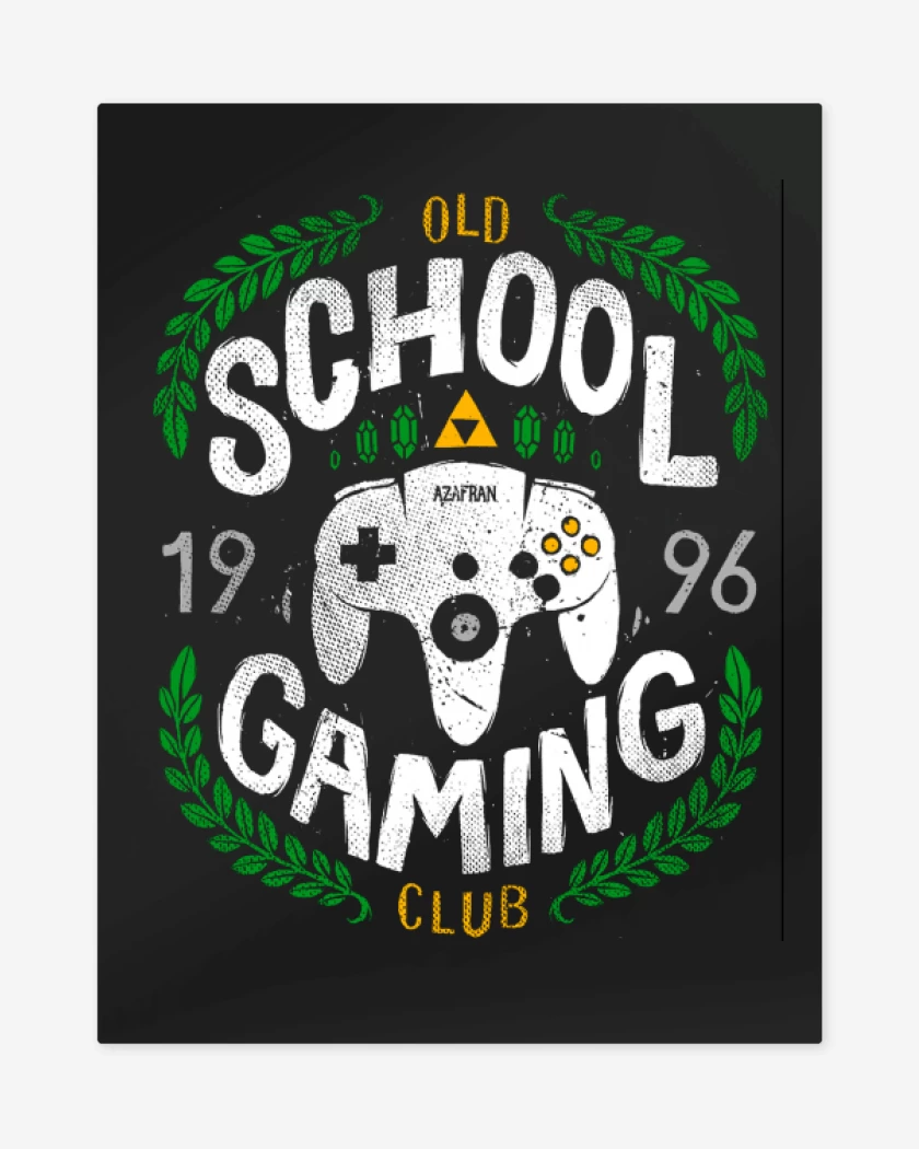 Print metalico Negro de Old School gaming