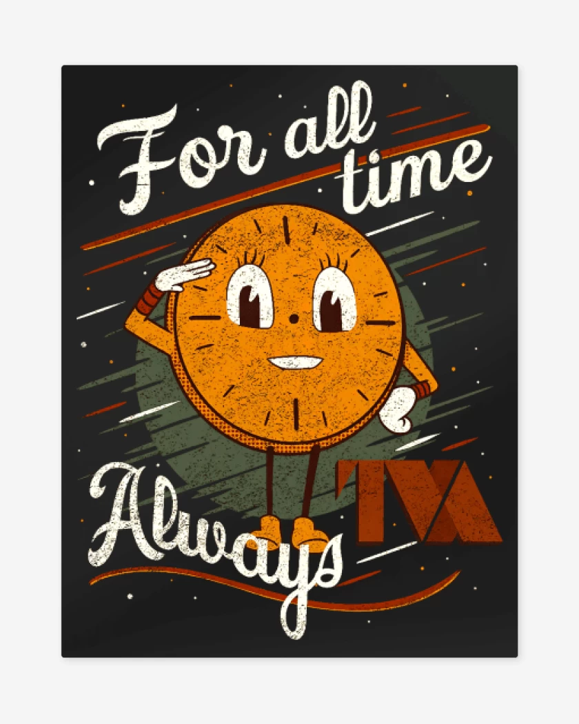 Print metalico Negro de For all time always