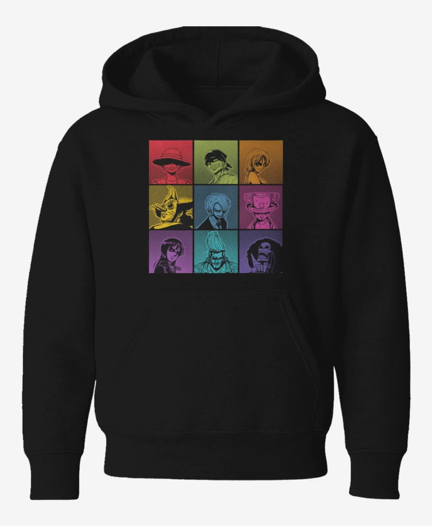 Poleron de niño Negro de One piece personajes