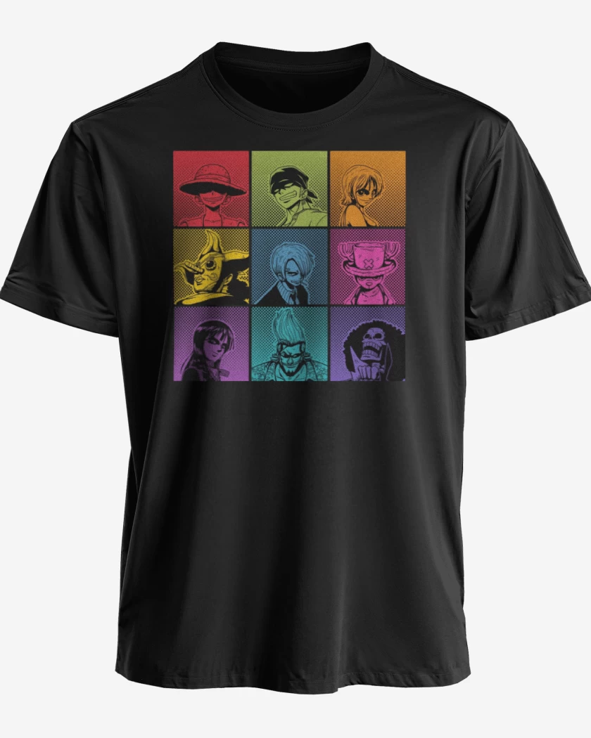 Polera premium Negro de One piece personajes