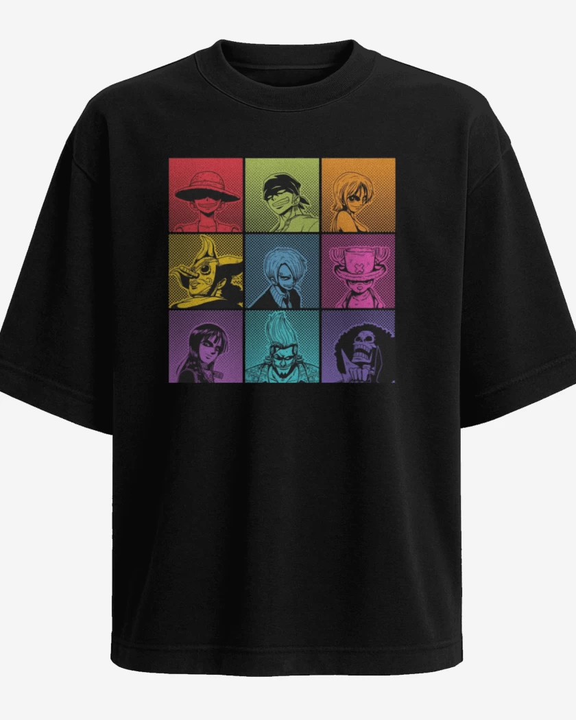 Polera Oversize One piece personajes