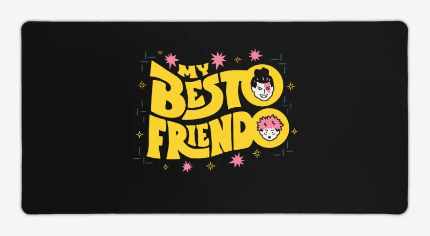 Mouse pad Gamer Negro de My Besto Friendo