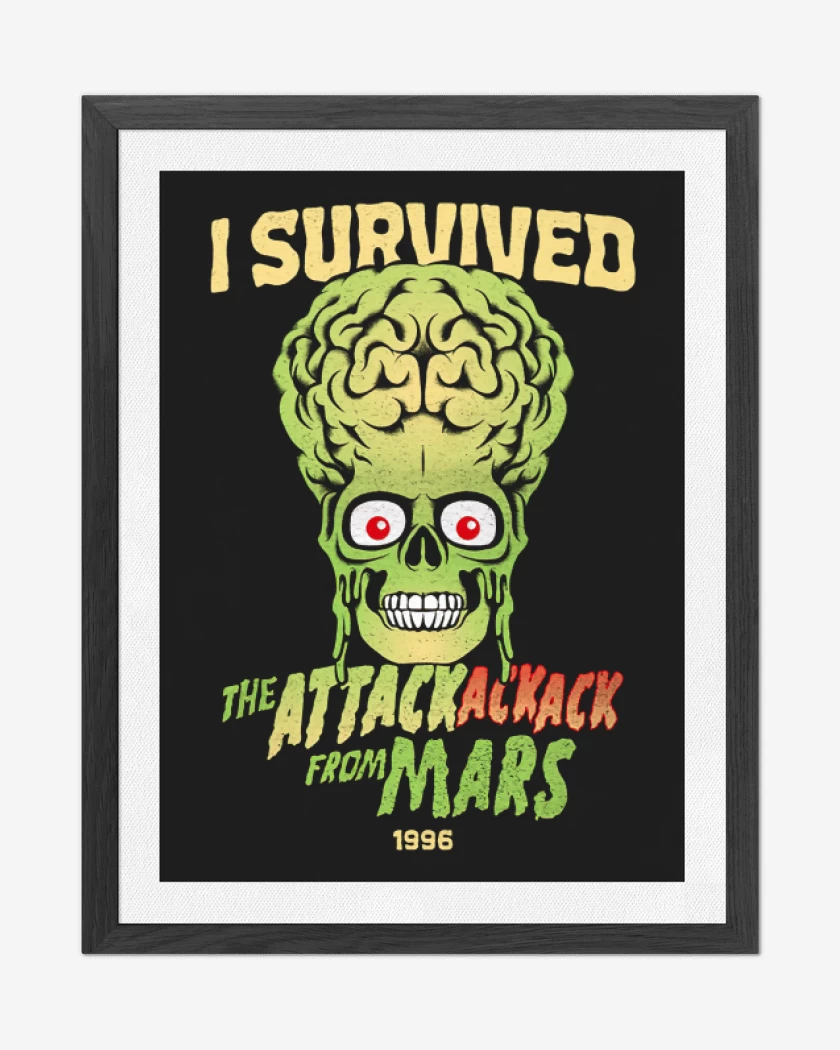 Cuadro decorativo Negro de I Survived THE ATTACK FROM MARS