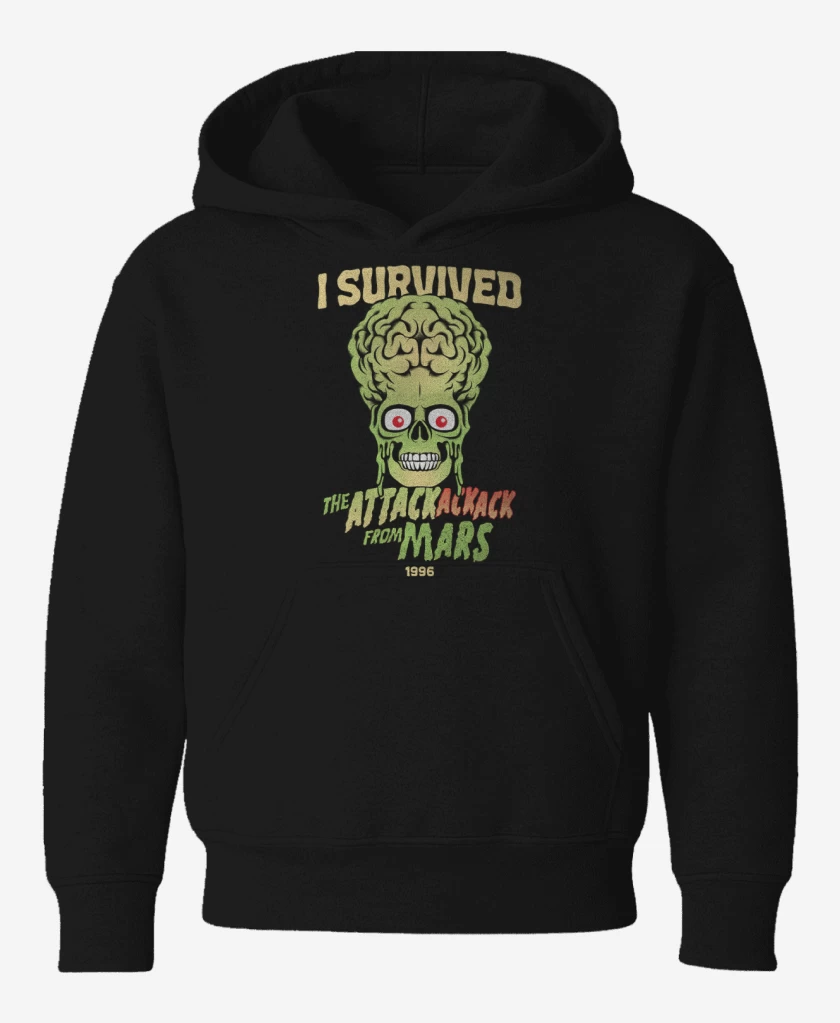 Poleron de niño Negro de I Survived THE ATTACK FROM MARS