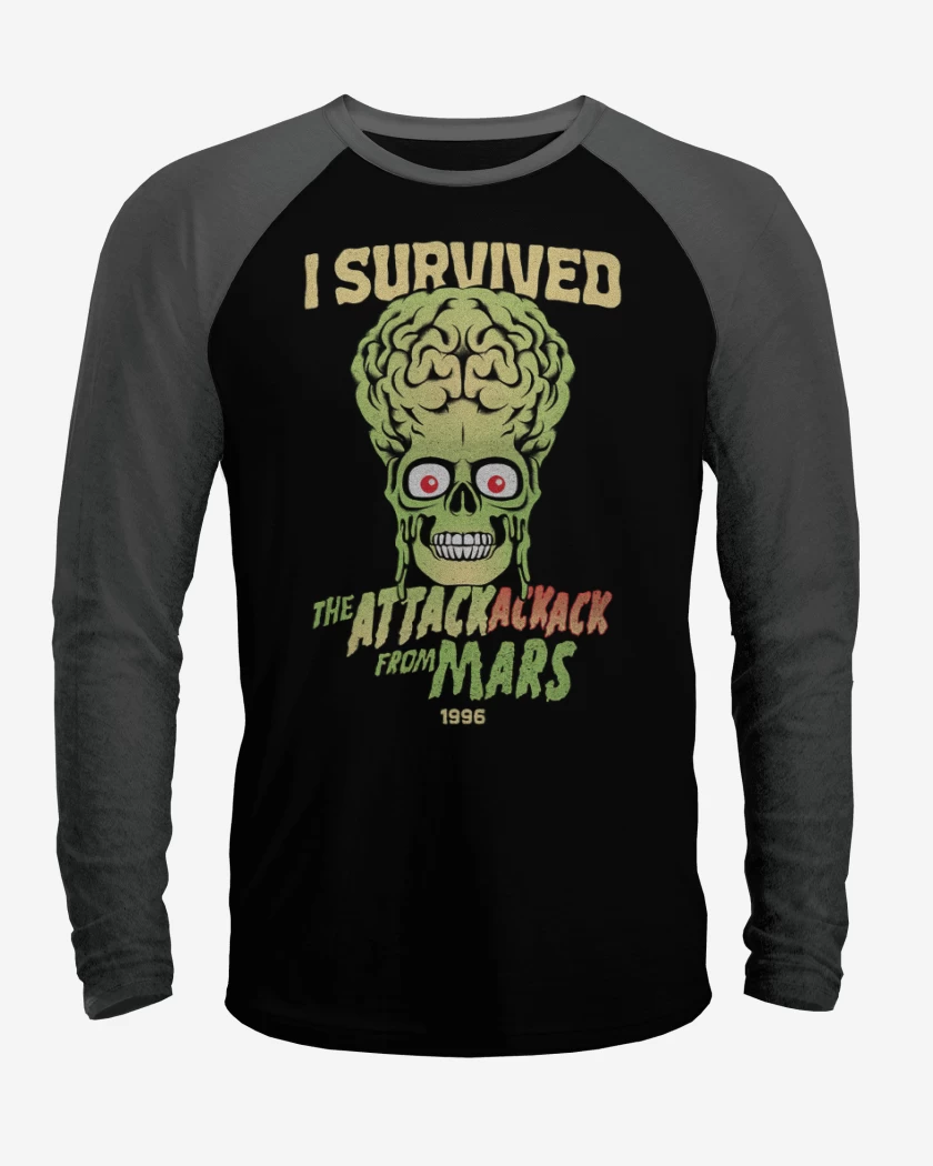 Polera Raglan I Survived THE ATTACK FROM MARS
