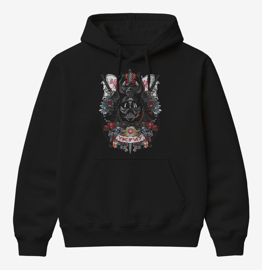 Poleron Canguro básico Negro de Darth Samurai